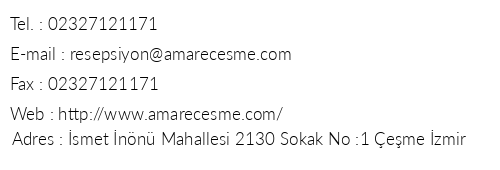 Amare Hotel telefon numaralar, faks, e-mail, posta adresi ve iletiim bilgileri